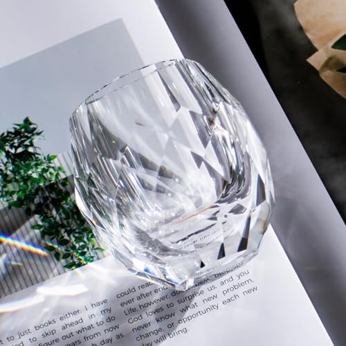 Crystal Whiskey Glasses Set of 2 Handcrafted Old Fashioned Glasses (2 Count)
