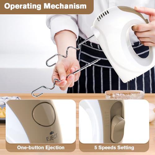5 Speed Electric Hand Mixer with Whisk