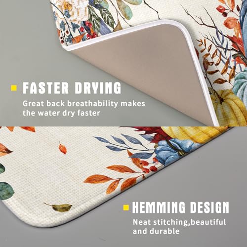 Fall Dish Drying Mat for Kitchen Countertop