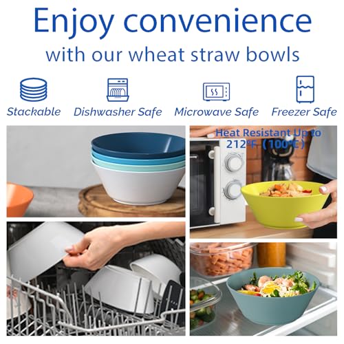 50 Oz Wheat Straw Bowls Set of 6