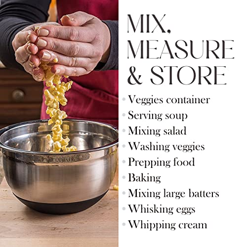 Stainless Steel Mixing Bowls with Airtight Lids Set