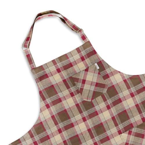 100% Pure Linen Kitchen Apron Multicolor
