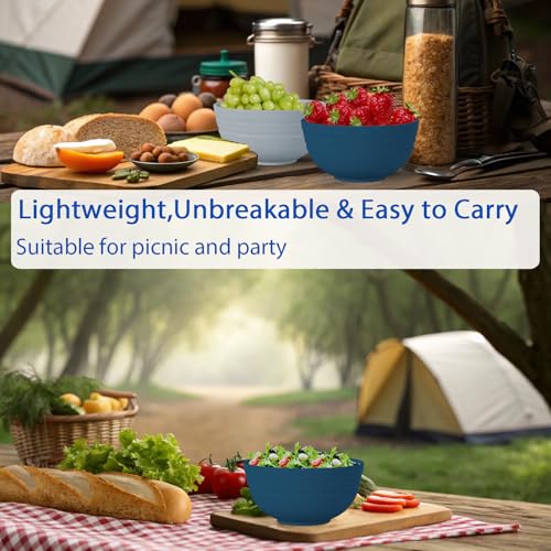Unbreakable Cereal Bowls 25 OZ Microwave and Dishwasher Safe BPA (6 Count)