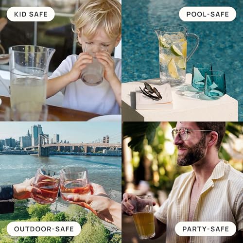 Unbreakable Stemless Wine Glasses (4 Count)