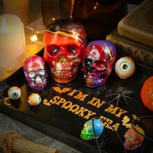 3D Skull Resin Molds (4 Count)