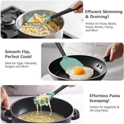 Silicone Kitchen Cooking Utensils Set (14 Count)