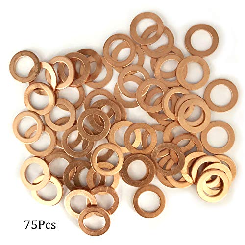M10 Flat Washer Copper Sealing Ring (75 Count)
