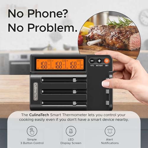750ft Wireless Meat Thermometer Long Range for Smoker
