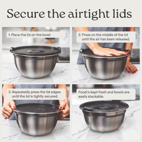 Stainless Steel Mixing Bowls with Lids
