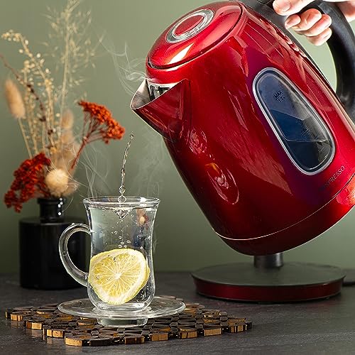 Red Stainless Steel Electric Kettle