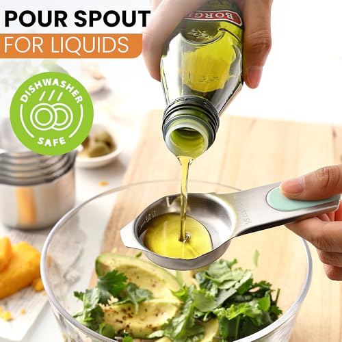 Magnetic Stainless Steel Measuring Cups Set of 7