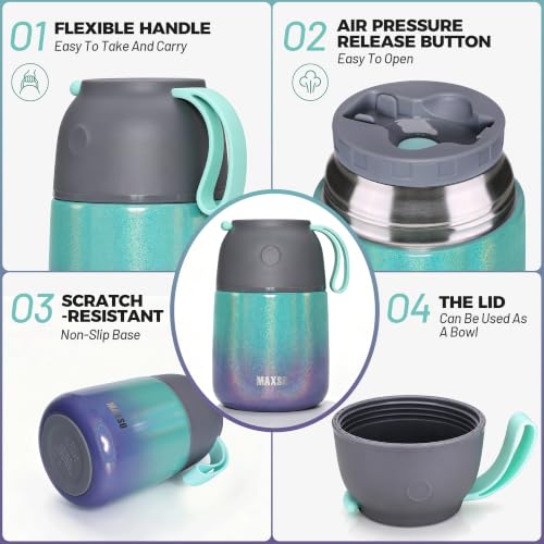 Insulated Thermo Soup Jar for Kids & Adults (2 Count)