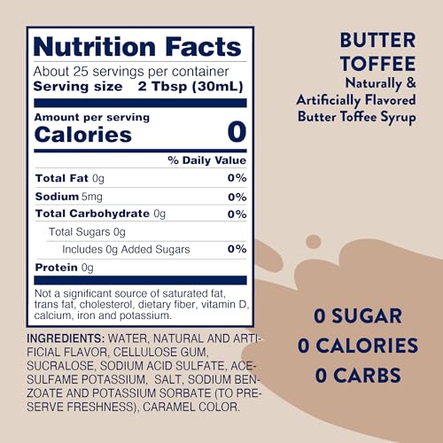Butter Toffee Coffee Syrup (25.4 Fl Oz)