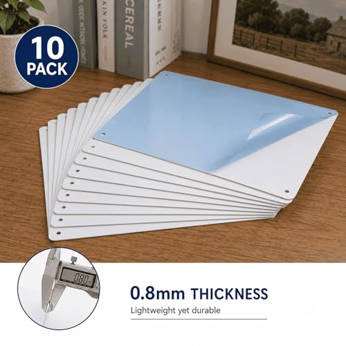 White Blank Metal Sign