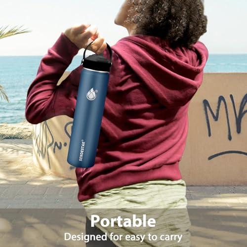 Insulated Water Bottle 32 oz with Straw