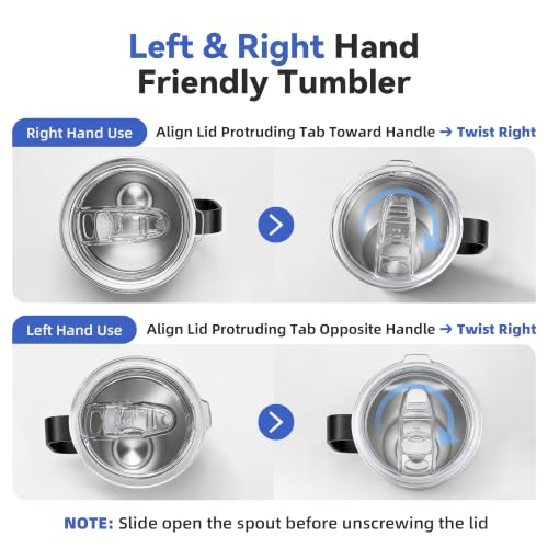 30 oz Stainless Steel Tumblers Bulk with Handle and Lid (12 Count)