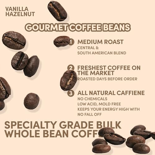 Sarasota Coffee Whole Bean Vanilla Hazelnut (80 Ounce)