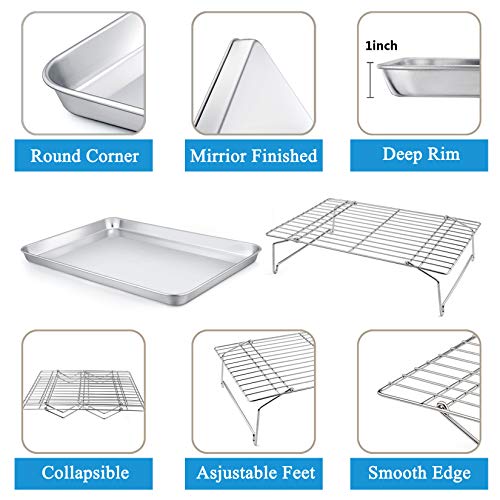 16 Inch Baking Sheet with Rack Set