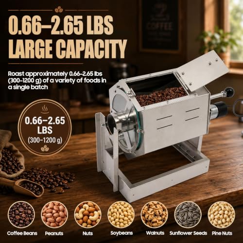 Coffee Roaster for Home Use 2.65LBS Coffee Bean Baking Machine