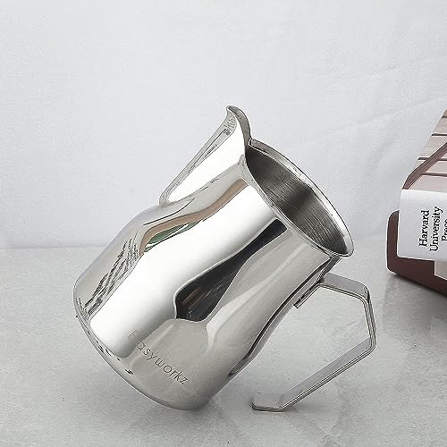 Espresso Steaming Pitcher Stainless Steel 15 oz Coffee Frothing Picther Milk Jug Cappuccino Latte Art Cup