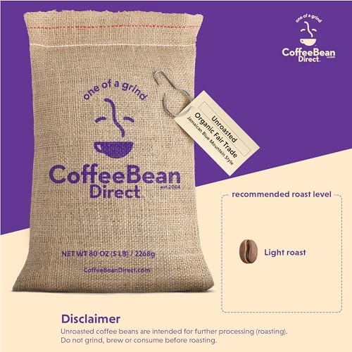Unroasted Organic Fair Trade Jamaican Blue Mountain Style (80 Ounce)