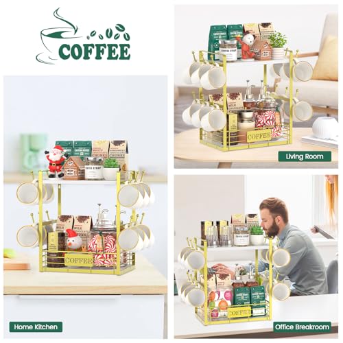 Coffee Mug Cup Holder Tree Bar Station Organizer