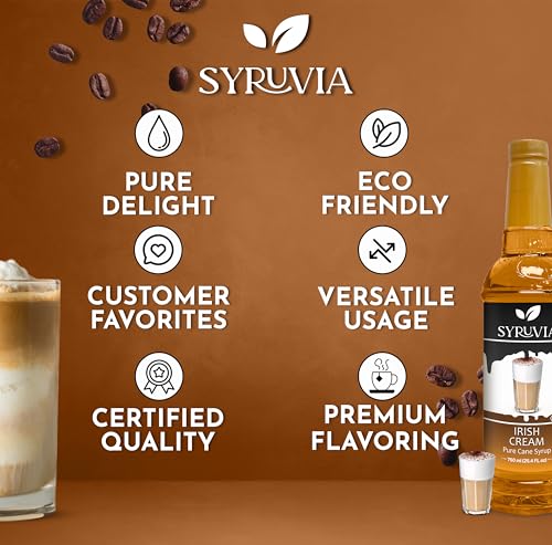 Coffee Syrup Irish Cream Flavored Syrup for Drinks (25.4 Fl Oz)
