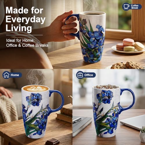17oz Ceramic Travel Mug with Lid & Gift Box