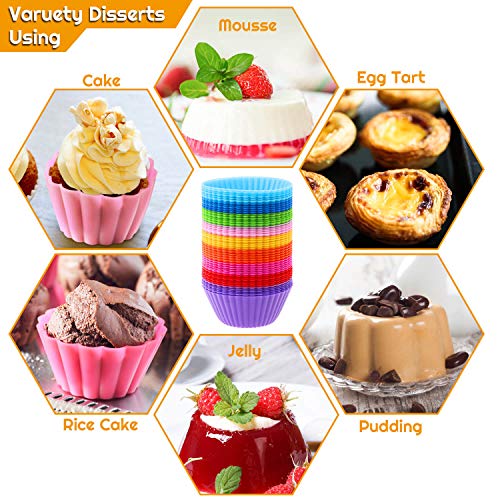 54 Pack Silicone Muffin Cups (54 Count)