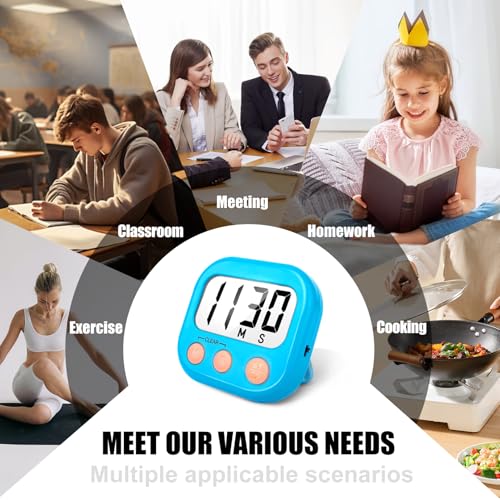 Digital Kitchen Timers for Cooking (6 Count)