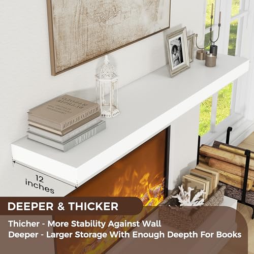 Large Floating Shelves With Invisible Brackets