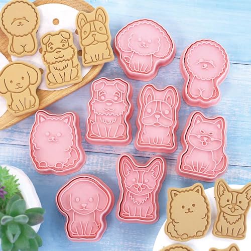 8 Dog Cookie Cutters Set