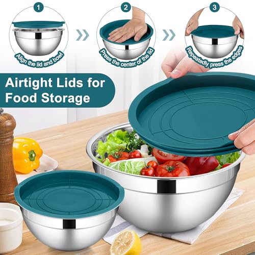 6 PCS Stainless Steel Mixing Bowl (12 Count)