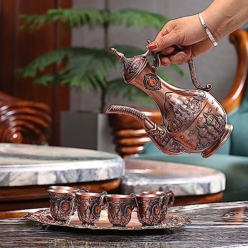 Turkish Tea Coffee Cup and Pot Set Including Teapot