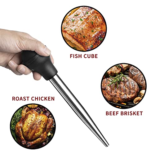 Turkey Baster Syringe for Cooking Meat Injector Set with 2 Marinade Needles