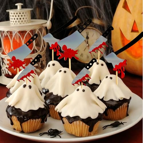 60Pcs Halloween Cupcake Toppers