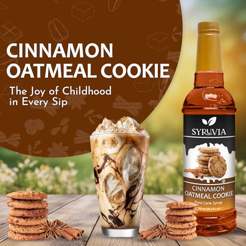 Coffee Syrup Cinnamon Oatmeal Cookie Flavored Syrup for Drinks (25.4 Fl Oz)
