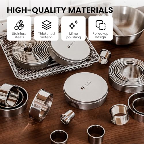 12 Pcs 304 Stainless Steel Biscuit Cutter Set (12 Count)