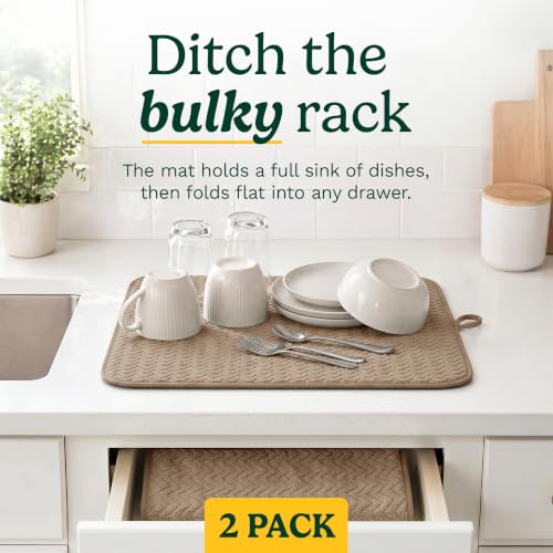 Cuisinart Dish Drying Mat for Kitchen Counter (2 Count)