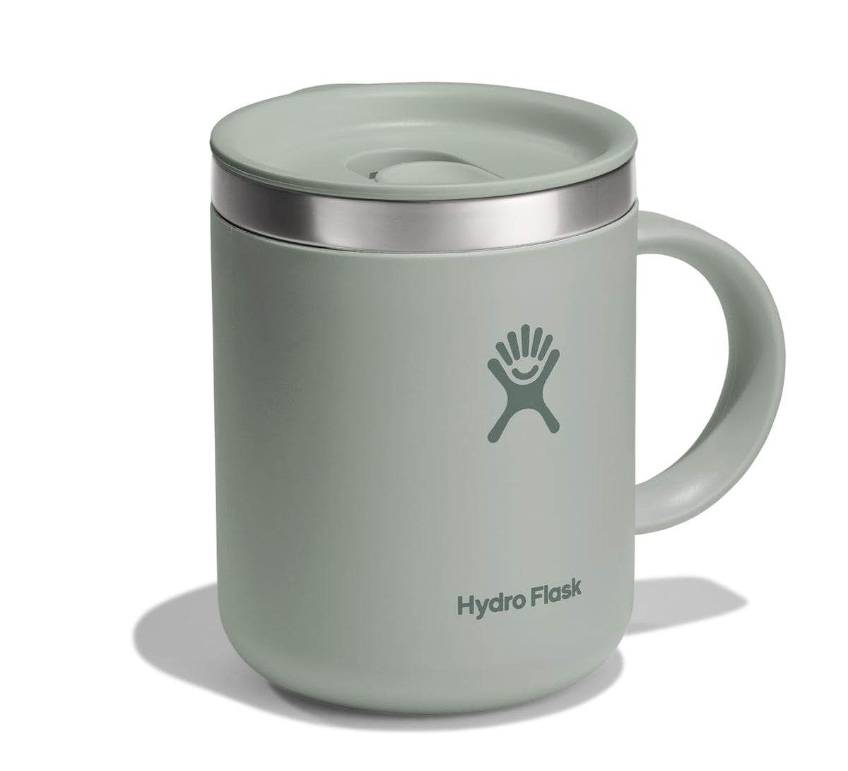 Stainless steel travel mug with color-matched press-in lid