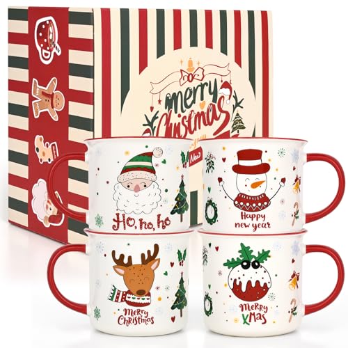 Christmas Mugs Set of 4 (4 Count)