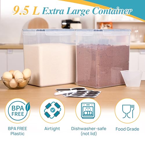 9.5L Flour Sugar Storage Containers (2 Count)