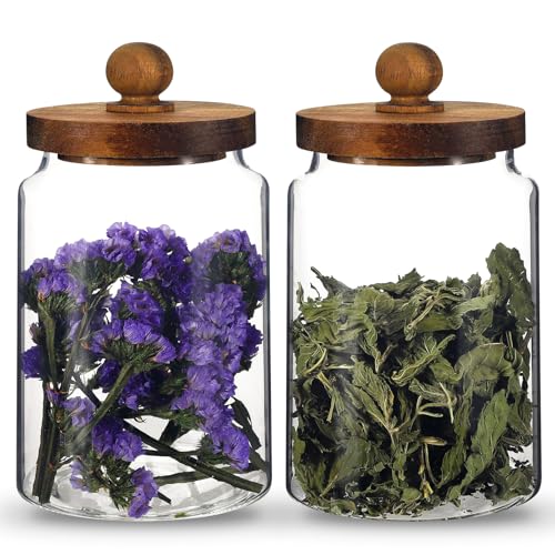Glass Spice Jar Coffee Sugar Container Airtight Glass Jar Food Storage Canisters Bottle for Kitchen Seasoning Tea Herb Overnight Oats Bar Parfait Snacks
