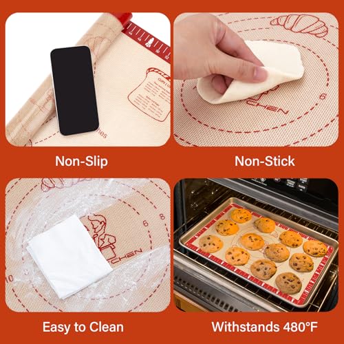Extra Thick Silicone Baking Mat with Recipes