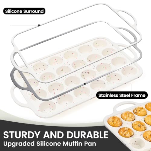 Mini Muffin Pan with Metal Reinforced Frame (2 Count)