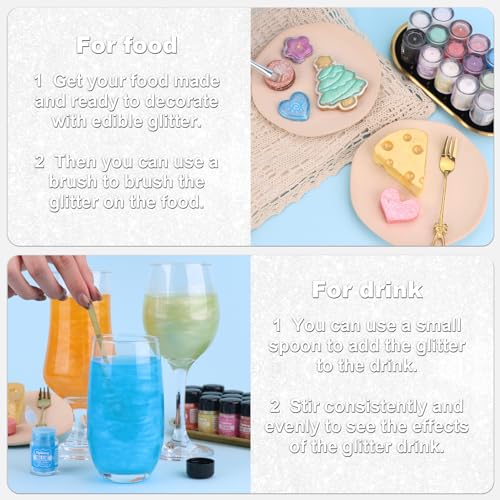 White Edible Glitter