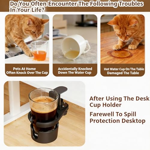 No Drill Desk Cup Holder Clamp