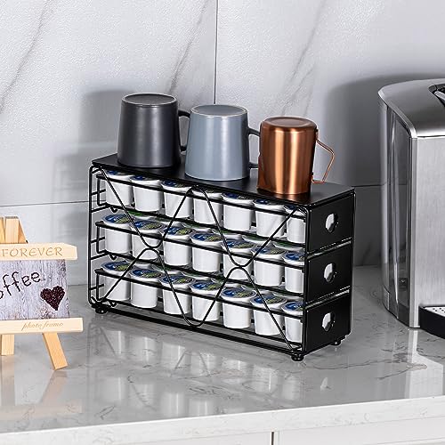 K Cup Holder 3 Tier Coffee Pod Holder for K Cup Organizer Save Space Countertop Kitchen