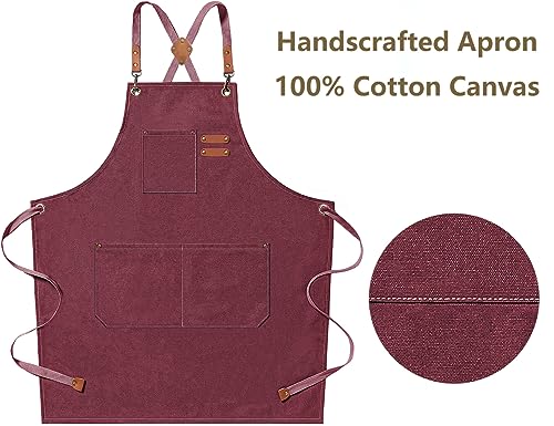 Chef Aprons for Men Women with Oversized Pockets