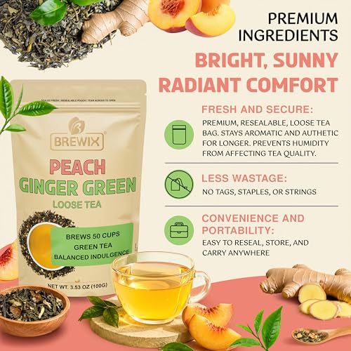 Peach Ginger Green Tea (3.53 Ounce)